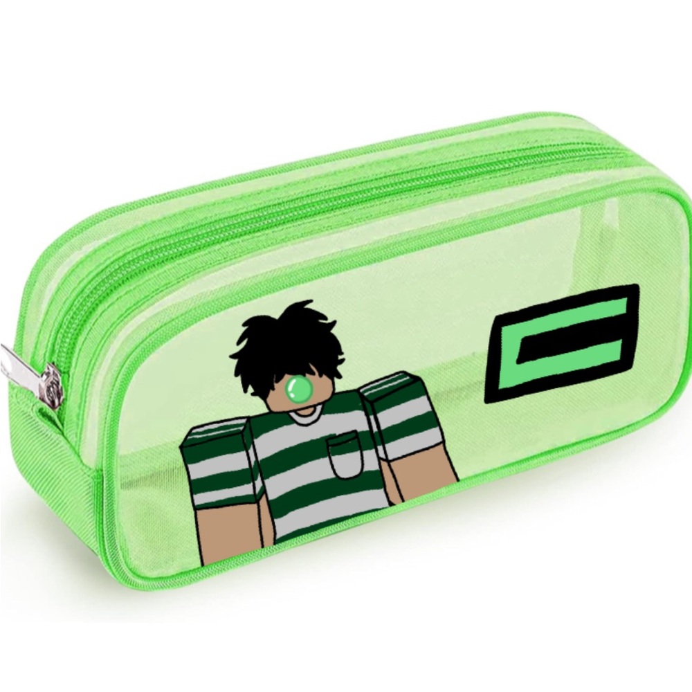 Roblox Green Pencil Case for School - Kids